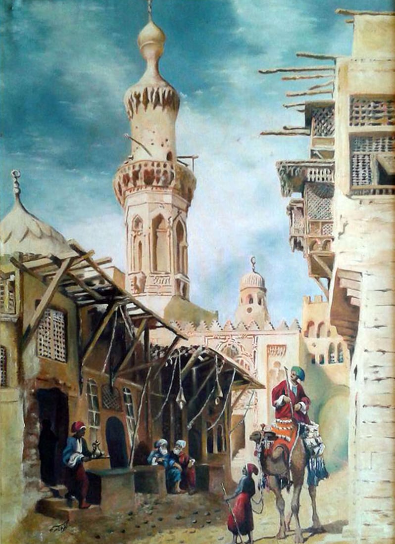 “بالدشداشة والعقال”.. ستيني بموهبة فطرية يُجسّد طبيعة الريف بلوحات عالمية