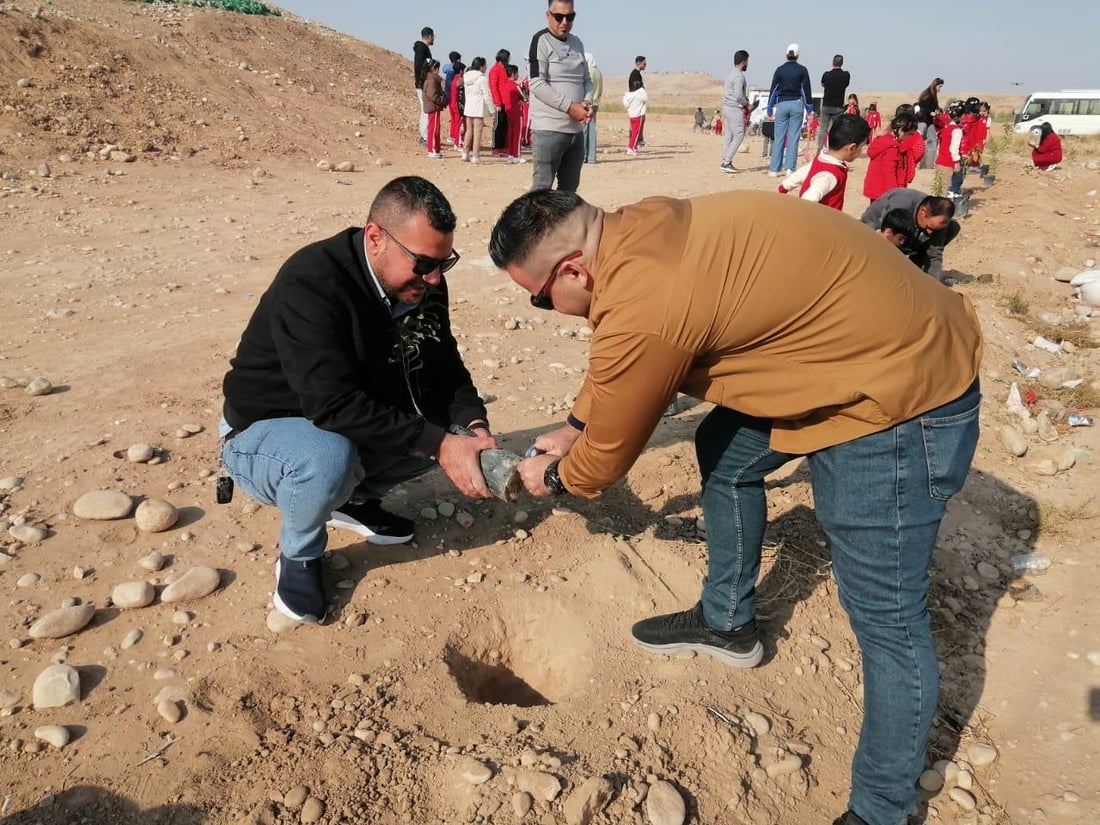 لە دەوربەری ‌بەنداوی ئەڵوەند هه‌ڵمه‌تێكی نه‌مام چاندن به‌ڕێوه‌چوو