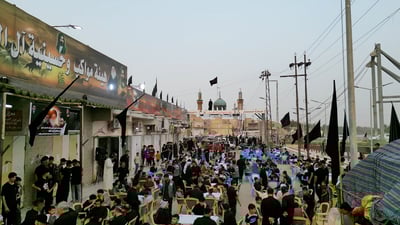 فيديو: منسف الصدريين طوله متر في قلعة صالح والعزاء مستمر