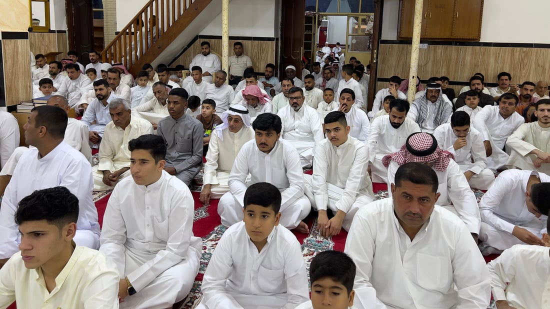صور من الزبير: صلاة العيد في جامع الرشيدية عقبها فطور جماعي