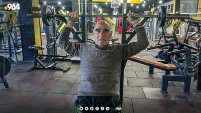 تەمەنی 80 ساڵە و هەموو رۆژیک دەچێت بۆ جیم