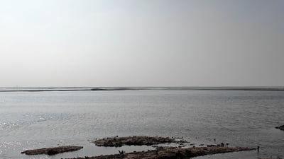 Najaf Sea receives 500,000 cubic meters of water after rain