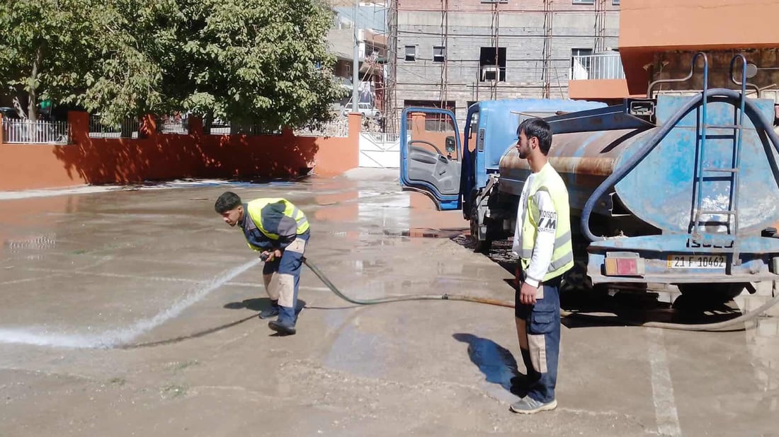 شاره‌وانییه‌كانى هه‌ڵه‌بجه‌ سنورى چوار ناحیه‌ى به‌ گونده‌كانه‌وه‌ خاوێنكرده‌وه‌