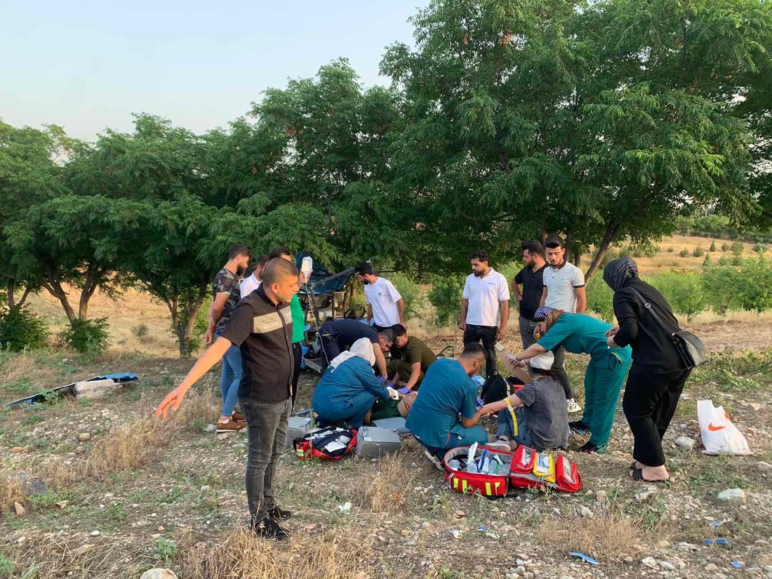 ئۆتۆمبێلێکى کارەبایى وەرگەڕا و چوار کەس بریندار بوون