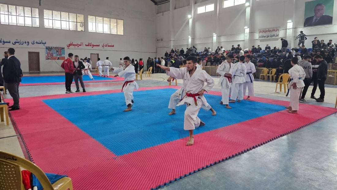 صور: 350 لاعباً في كركوك يتنافسون على بطولة أندية الشمال للكاراتيه