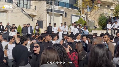 سلێمانی: قوتابیانی پۆلی 12 شه‌قامی “سالم”یان داخست