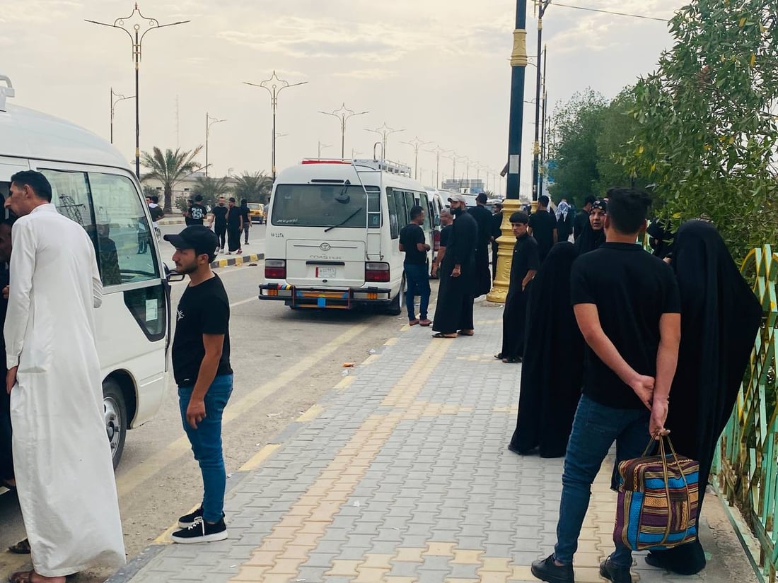 صور من العمارة: المنشآت تنقل أهل ميسان إلى كربلاء والنجف لقضاء العيد