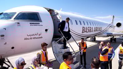 “أبو الخصيب” في بغداد وأربيل.. طائرة البصرة نفذت أول رحلاتها (فيديو)