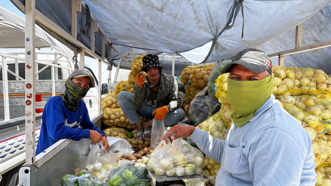 صور: خضروات البصرة في تموز “Take Away” والسوق فجراً أو بعد العصر