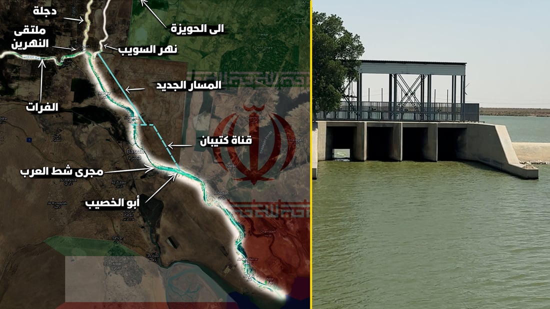 خريطة تشرح ما يفعله الخليج.. أول توتر في التاريخ بين شمال وجنوب البصرة!