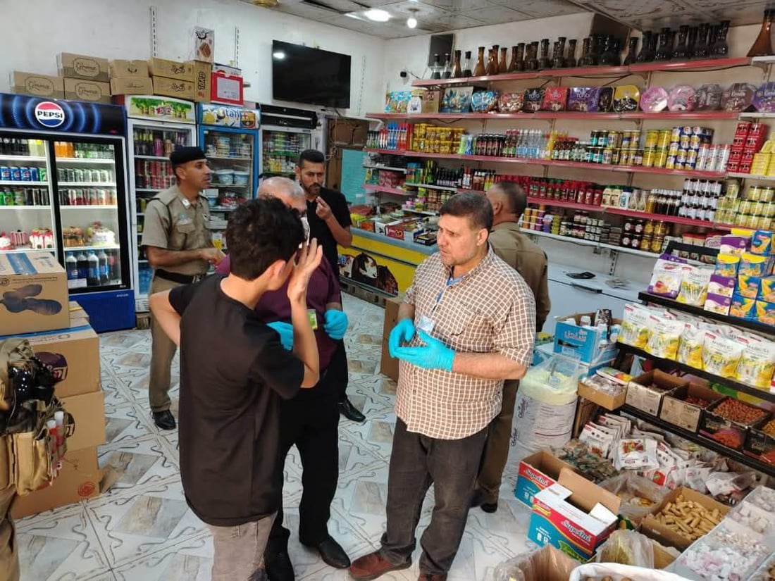 إغلاق 7 محلات في تكريت وإتلاف 360 كيلو من المواد غير الصالحة للاستهلاك (صور)
