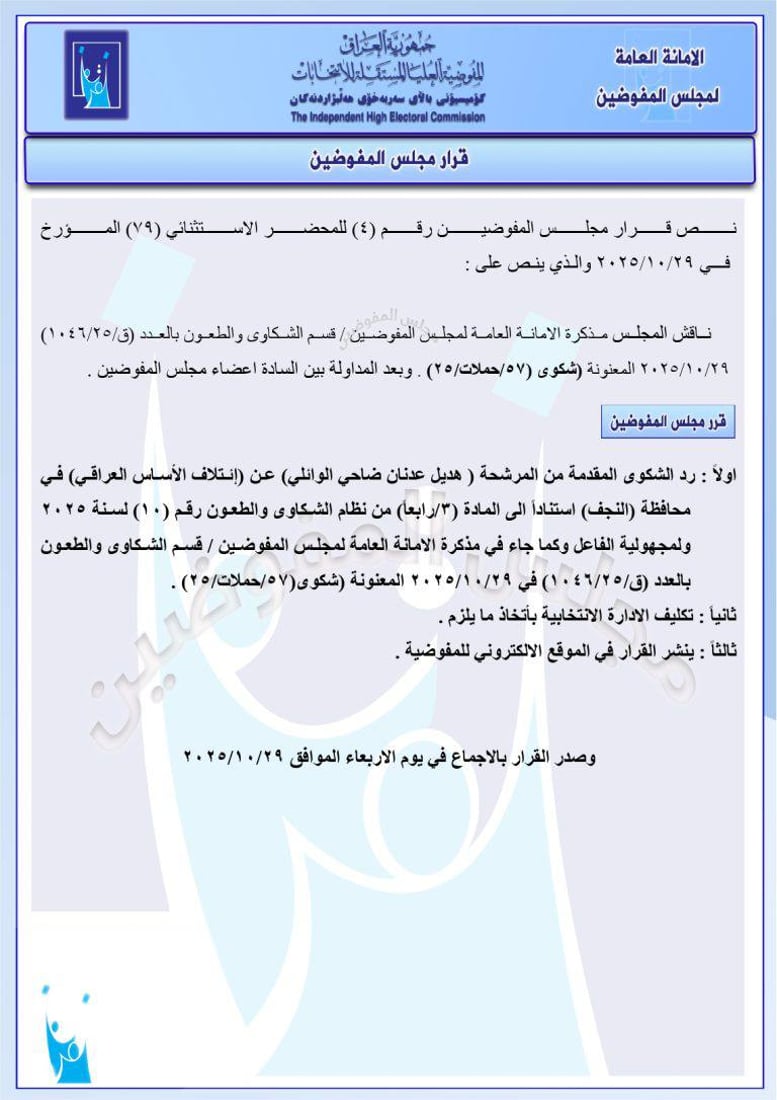 استبعاد مرشحين من تحالفات السوداني والخنجر والعامري.. قرارات جديدة من المفوضية