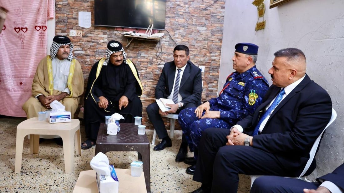 الشمري من منزل المفوض غزوان سلمان: سنحاسب المتسببين بحادثة الزراعة (صور)