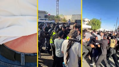 مشاهد توثق توتراً واحتكاكات بين الأمن والمحتجين عند بوابة شركة نفط البصرة