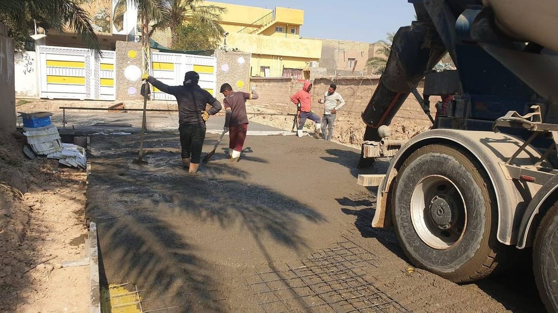 واسط: التبليط يصل “حرية الزبيدية”.. مجار نظامية وخدمات بلدية