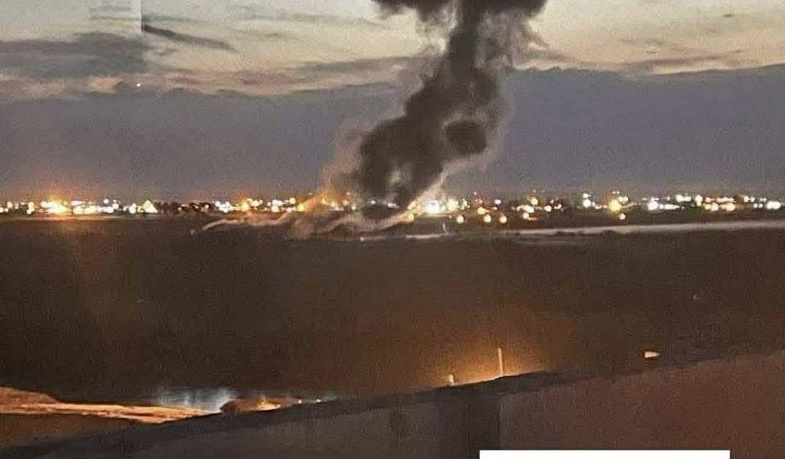 فيديو من مكان وقوع الطائرة المسيرة قرب مطار كركوك