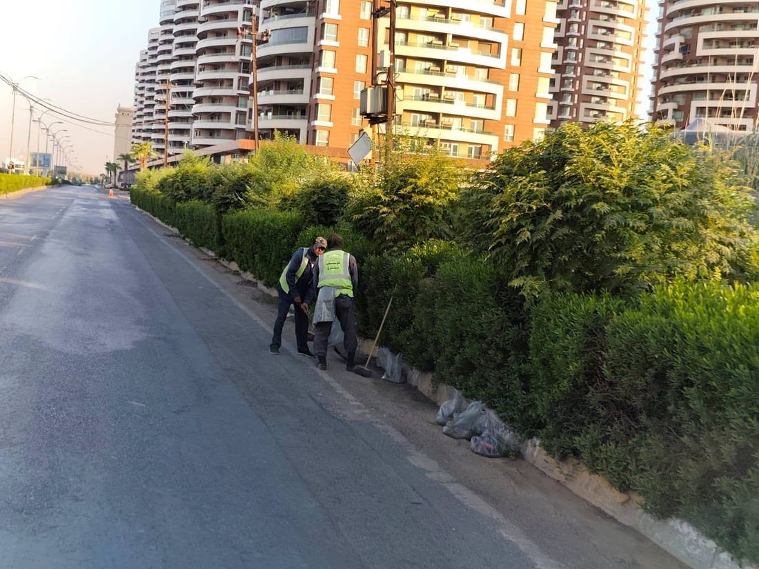 بەشێک لە شەقامەکانی هەولێری پایتەخت شۆردران و خاوێن کرانەوە