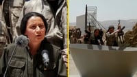 مقاتلة علوية قادت مشهد حرق أسلحة الـPKK في السليمانية.. م...