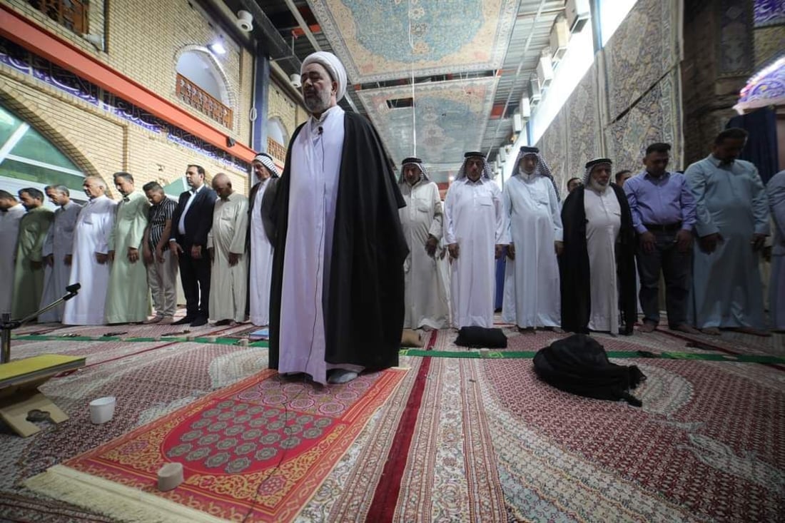 حضور كبير.. صور من صلاة العيد في مرقد الإمام القاسم جنوب بابل