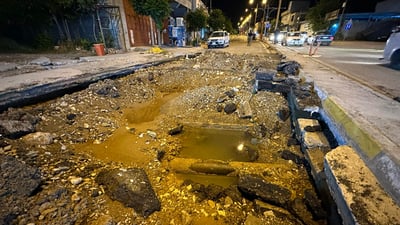 دواى رۆچوونى شەقامێکى هەڵەبجە بۆرى ئاوى خوردنەوەش شکا