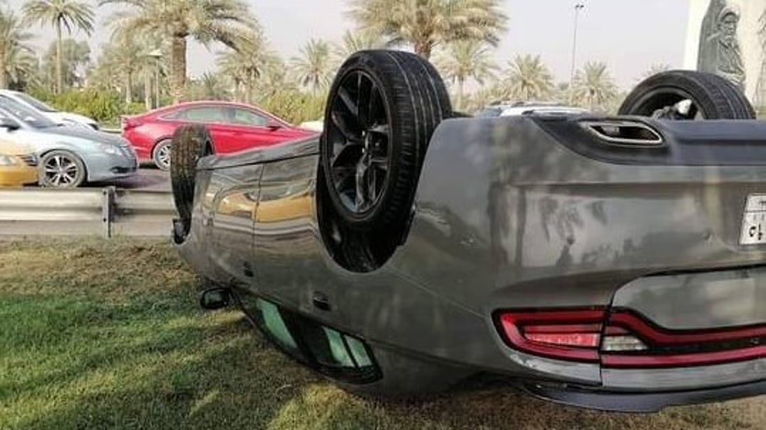 اليرموك: “جارجر” تتسبب بانقلاب “اوباما”على شارع المطار (صور)