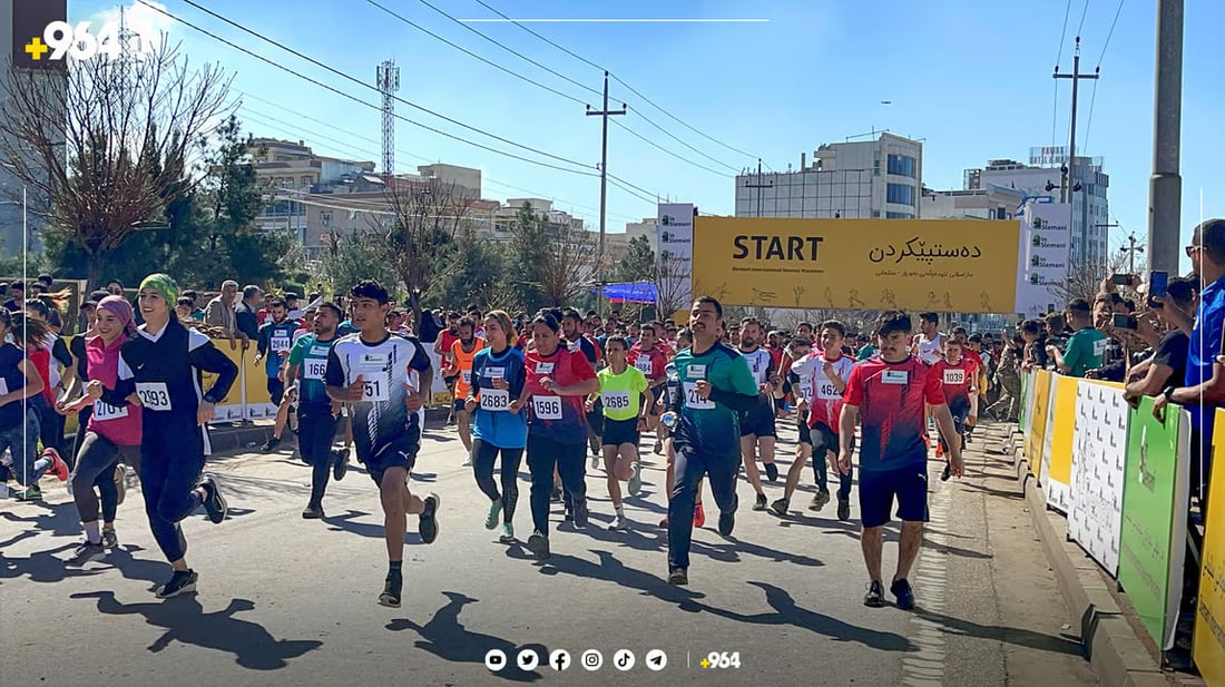 رجال ونساء من بغداد وإيران يفوزون في ماراثون السليمانية الدولي (صور)