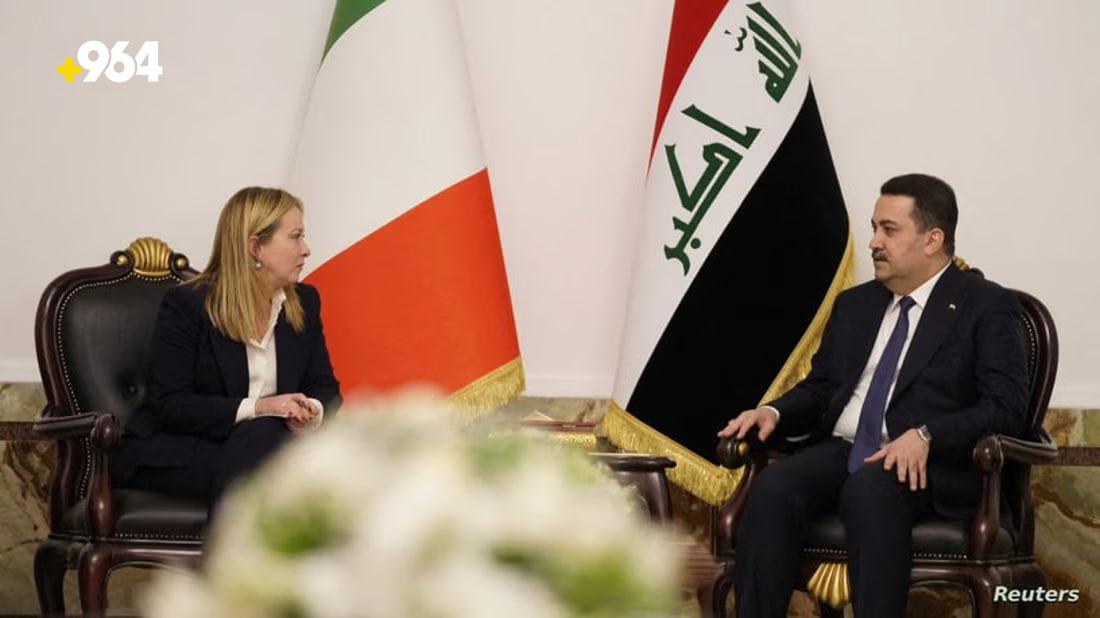 Al-Sudani discusses bilateral relations and Gaza developments with Italian prime minister