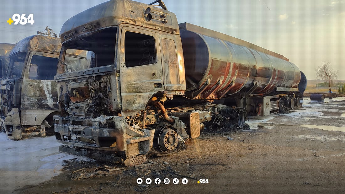 لە قەرەهەنجیر بەنزینخانەیەک و دوو تانکەر سووتەمەنی گڕیان گرتووە
