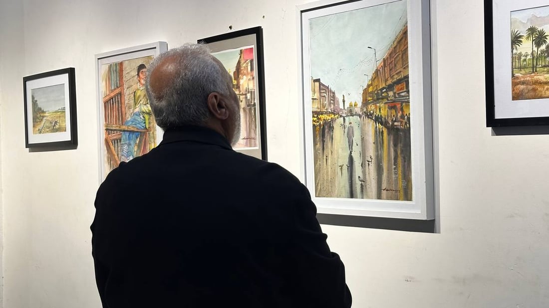 Abdulaziz Al-Dahar revives watercolor art in Basra with 35 art pieces