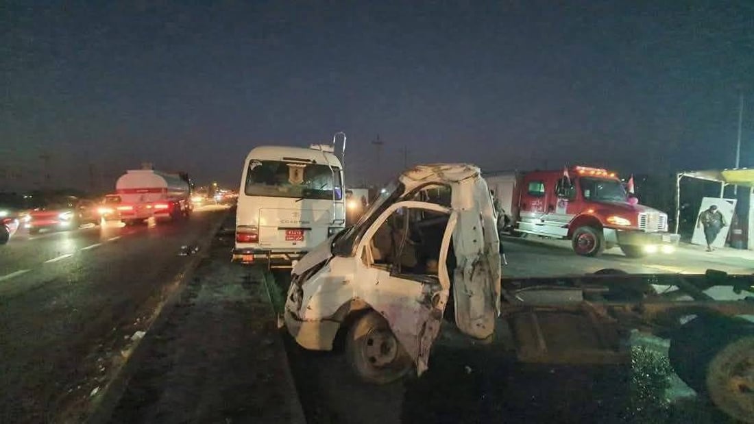 فيديو: إصابة رئيس نادي الطوز و3 لاعبين في حادث سير أثناء العودة من مباراة التجارة
