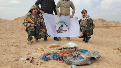 الحشد الشعبي يعثر على مخلفات تعود لتنظيم داعش في الأنبار