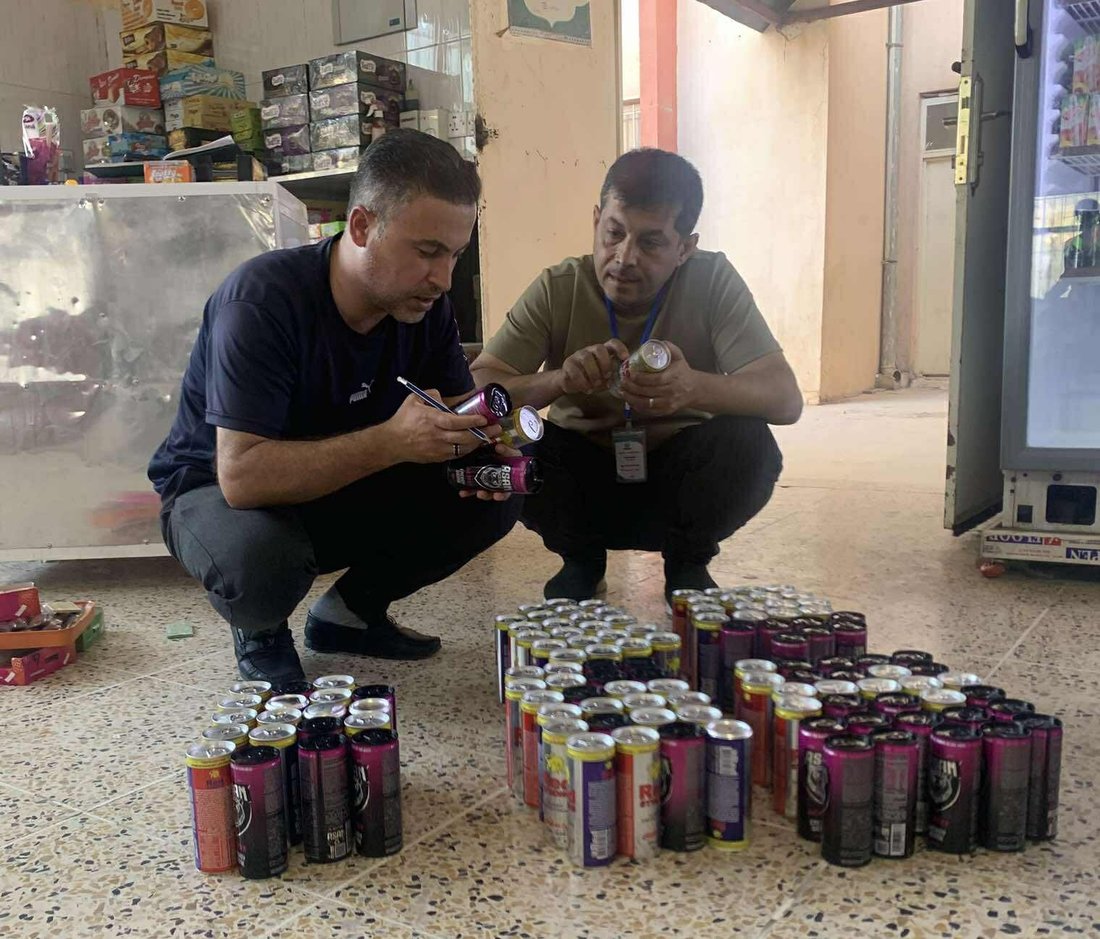 لە قوتابخانەکانی رانیە دەستبەسەر بڕێکی زۆر خواردنەوەی وزەبەخشدا گیرا