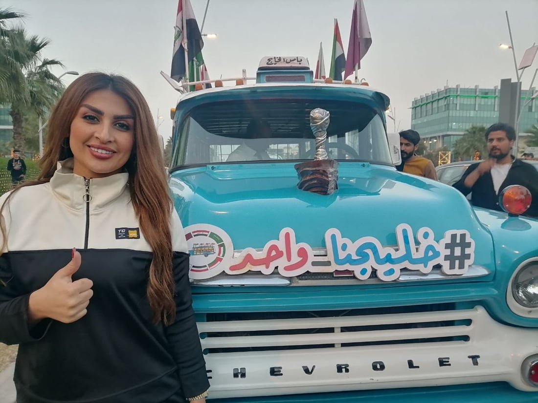 باص البصرة الخشبي في أربيل.. احتفاء كردي بخليجي 25 (فيديو)