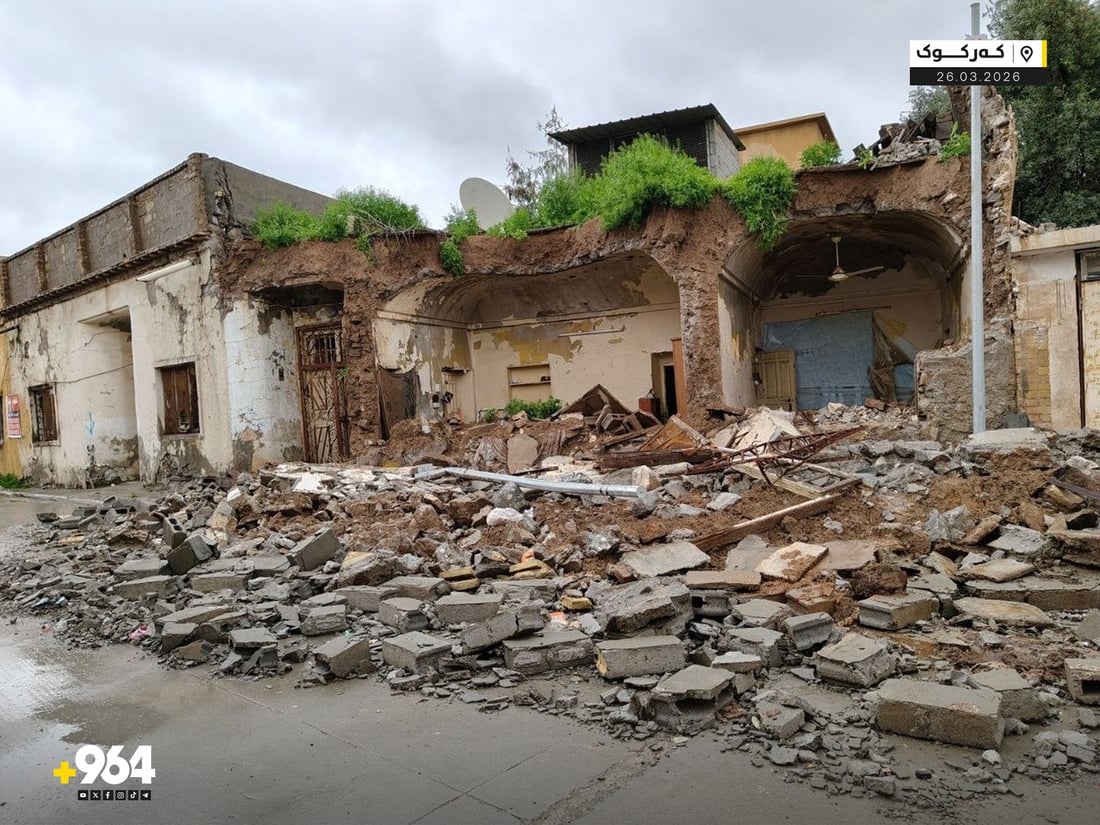 بەهۆی با و بارانەوە دوو خانوو روخاون و پێنج کەسیش بریندارن