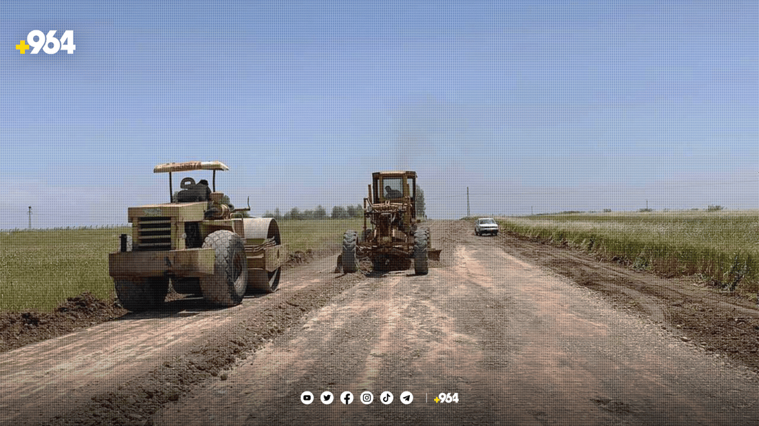 رێگای 15 گوندی سنووری ئاکرێ و بەردەڕەش قیرتاو دەکرێت