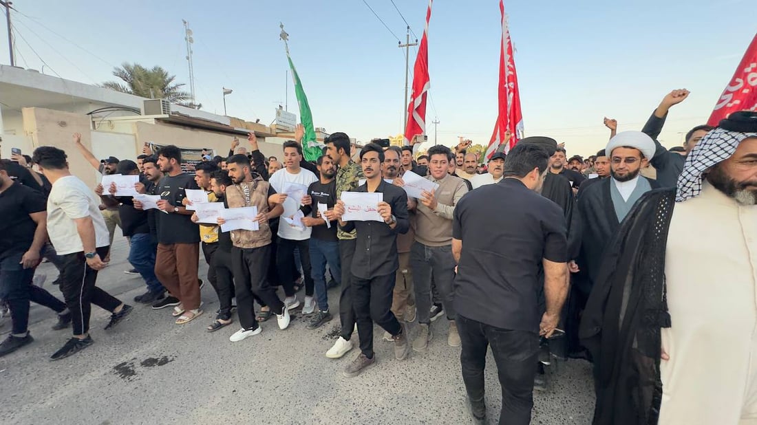 “البصرة مقدسة”.. متظاهرون يحاولون اقتحام فندق الميلينيوم بسبب حفل “الهالوين”