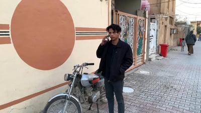 18-year-old offers roving motorcycle repair service in Karbala