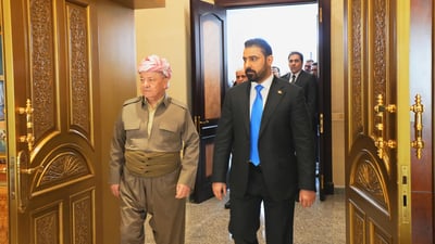 الزيدي يلتقي البارزاني في أربيل ومسار تشكيل الحكومة على الطاولة
