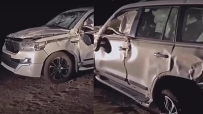دوو ئۆتۆمبێل پێکیاندادا و پێنج کەس بەسەختی برینداربوون