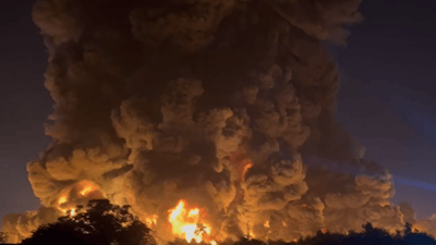 Fire rages uncontrolled at Majd Iraq Refinery