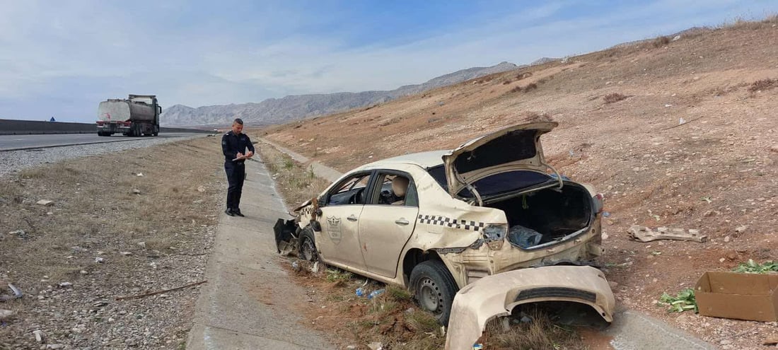 Taxi crash on Derabun road in Zakho claims life amid multiple accidents