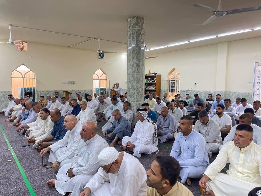 صلاة العيد في وجيهية ديالى بإمامة مالك العقابي: ابتعدوا عن النميمة وساعدوا الآخرين