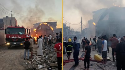 حرائق البصرة لا تهدأ.. النيران تلتهم مضيف أحد شيوخ القرنة “مشيّد من القصب”