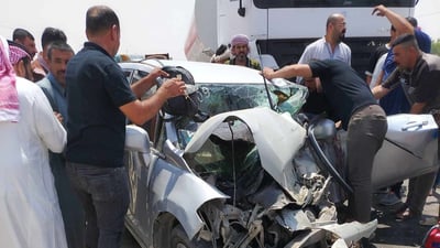 حديثة: وفاة امرأة وطفلتها وإصابة 3 من عائلة واحدة في حادث مروع (صور)