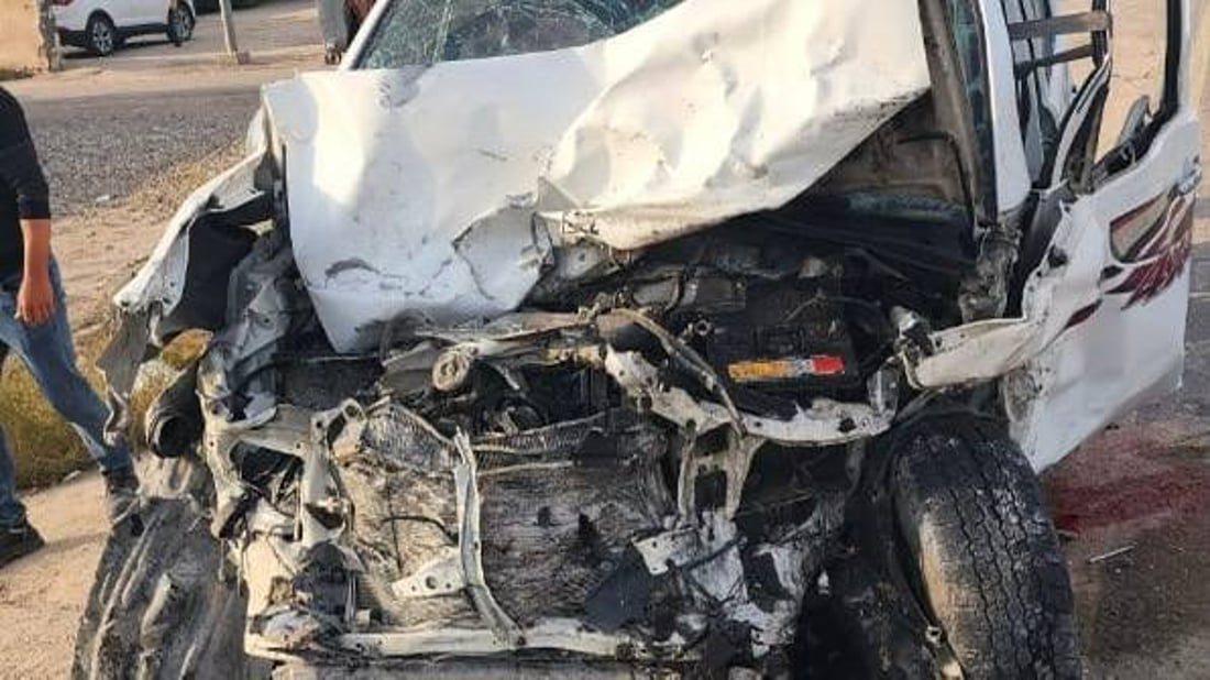 صور: اصطدام مروع بين “ملكة” و”بيك اب” يسفر عن مصرع شخصين وإصابة 4 شمالي البصرة