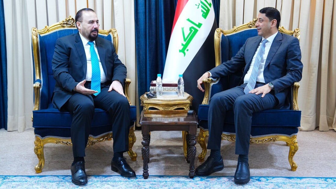 صورة: حميد الغزي يستقبل كامل الدليمي في مكتبه للتنسيق بين الأمانة وديوان الرئاسة