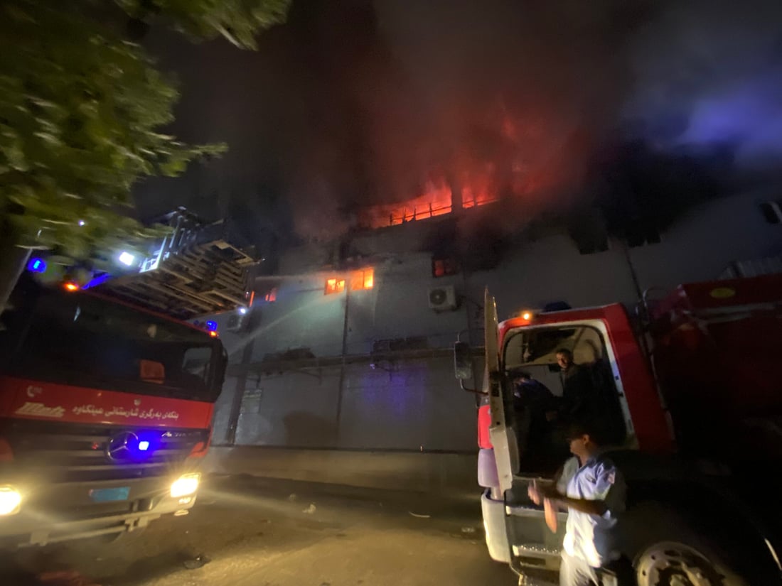 مشاهد من حريق أربيل الكبير الآن: تجنبوا شارع 60