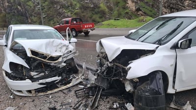 دوو ئۆتۆمبێل بەتوندی پێکیاندادا و چوار کەس برینداربوون