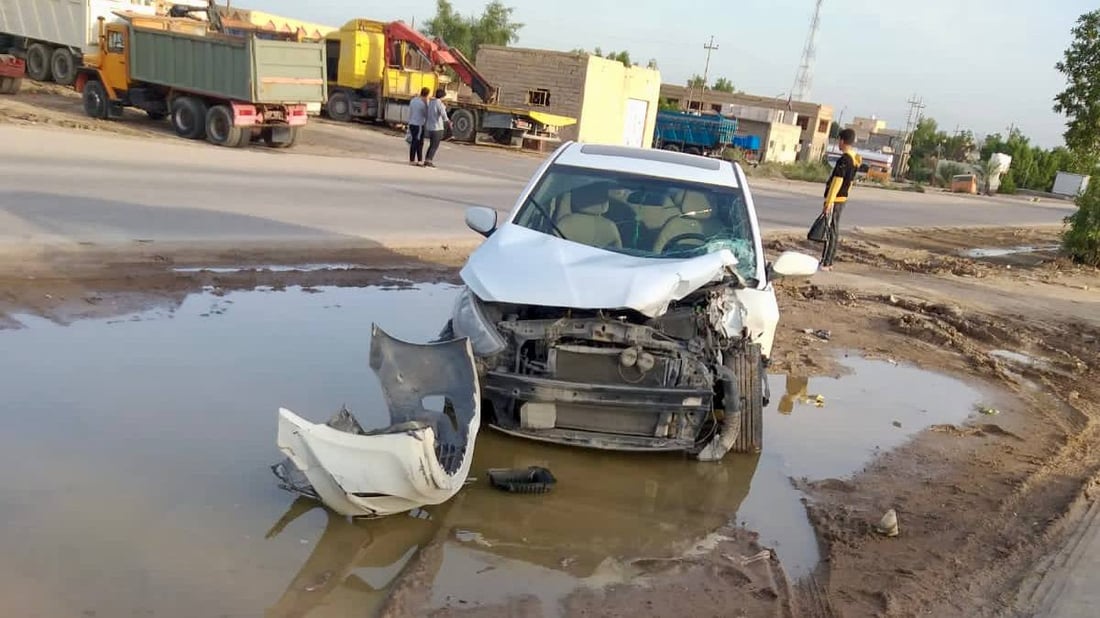 البصرة: مشادة بين هيونداي وسبورتج قلبت الستوتة وقتلت السائق واثنين من أبنائه (صور)