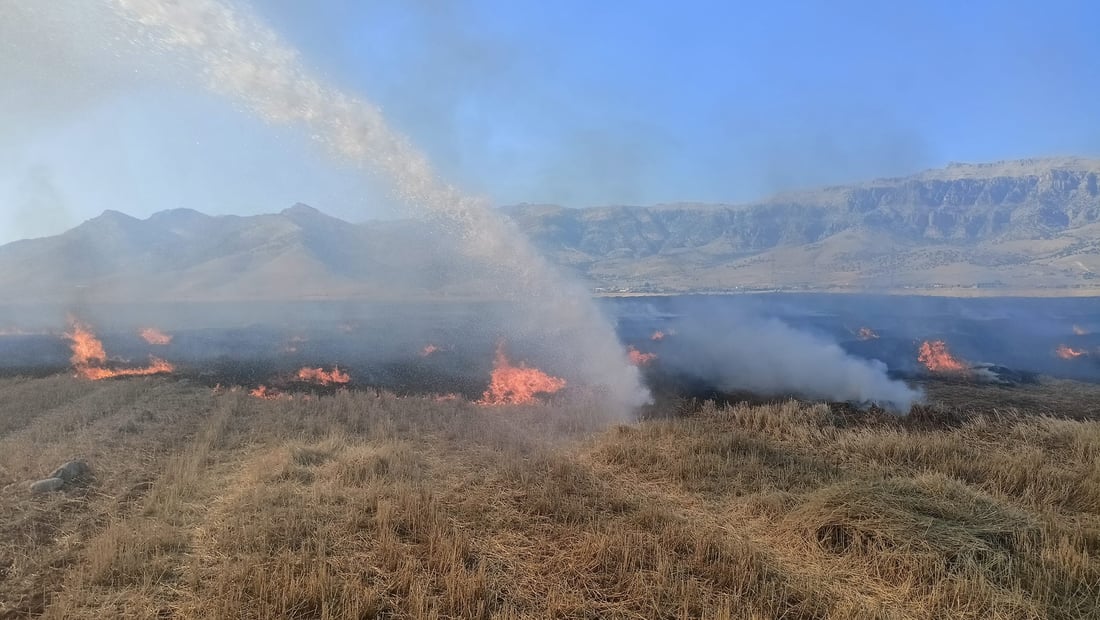 ئاگرە گه‌وره‌کەی دەشتی شکارتە كۆنتڕۆڵکرا